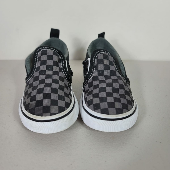 Vans Kids Toddler Plaid Slip on black Sz 3 - Picture 4 of 7